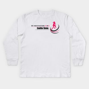 My Motivation - Emilie Sinia Kids Long Sleeve T-Shirt